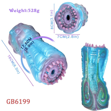 GEEBA safer sex products Male Masturbator Silicone Alien Monster Penis Sleeve Adult Sex Toy for Men Fantasy Pocket Pussy Stroker