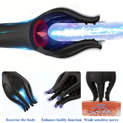 Glans Trainer for Men Powerful Vibrating Penis G Spot Masturbator Soft Fingertip Prolong Endurance Massage Vibrator Erotic Toys