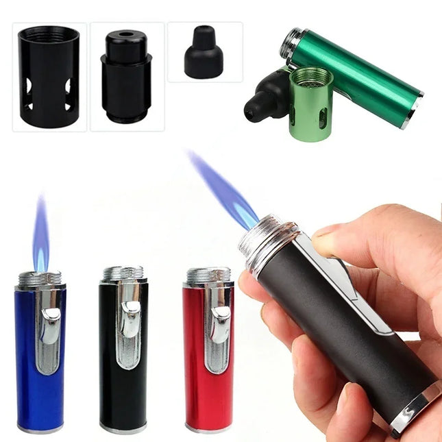Mini Portable Aromatherapy Lighter Multifunction Smoking Pipes  with Volcanic Stone Metal Tobacco Pipes Cigarette Smoking Gift