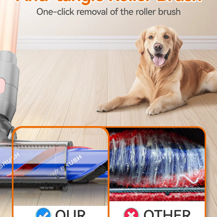 E.LUO V15 Wireless Vacuum Cleaner 350W Power 6 in 1 LED Handheld Sweeper Mopping Machine for Rooms Floor Carpet Pet hair Car