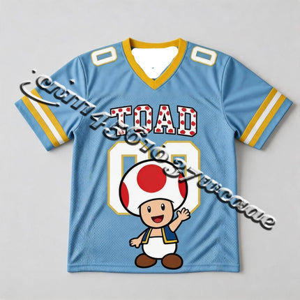 Bandai Mario Series Oversized T-shirt Game Theme Summer Sports Shirt for Adults Family Matching Casual 2026