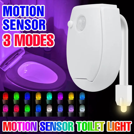 RGB LED Toilet Bowl Lamp PIR Smart Motion Sensor Night Lights AAA Battery Powered For Washroom Bathroom WC Toilet Seat Backlight