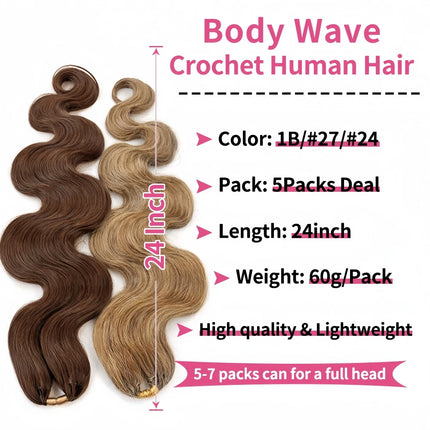 Body Wave Curly Feather Crochet Hair Bulk Human Hair With String Unprocessed #27 Honey Blonde Highlight Crochet Hair Extensions