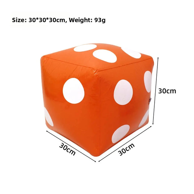 30cm Inflatable Dice Toy Giant Beach Dice Party Game Toys for Kids Adults Outdoor Garden Swimming Pool Play