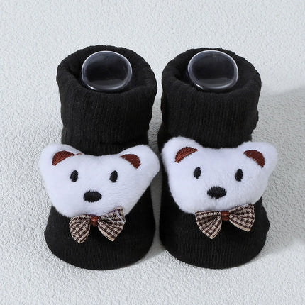 Cute Cartoon Bear Lion Panda Baby Socks For Boys Girls Spring Autumn Soft Cotton Solid Newborn Infant Tube Sock Kids Socken
