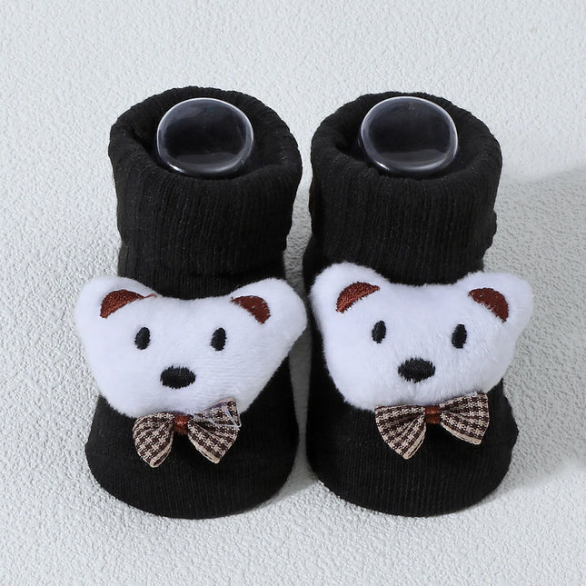 Cute Cartoon Bear Lion Panda Baby Socks For Boys Girls Spring Autumn Soft Cotton Solid Newborn Infant Tube Socks Kids