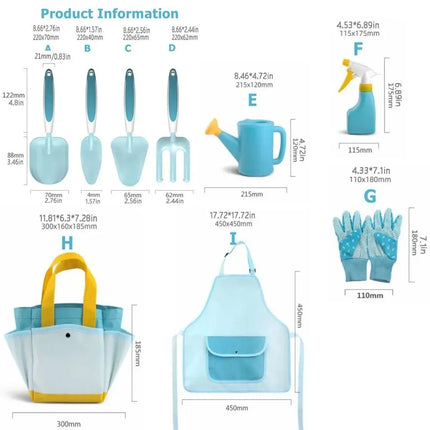 Gift Candy Color Garden Tool Set Shovel Trowel Children Planting Tool Kit Fork Watering Can Garden Loosening Soil