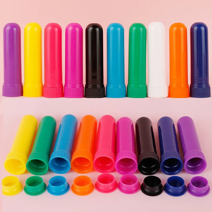100sets Empty Nasal Inhaler Tubes White Inhaler Stick for Essential Oil Aromatherapy Blank Nasal Inhalers for Essential Oils