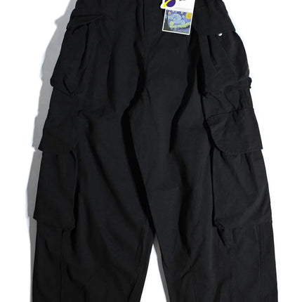 Heavyweight Wide Leg Workwear Trousers CityBoy Hong Kong Style Multi-Pocket Loose Straight Casual Shape Men's Pants