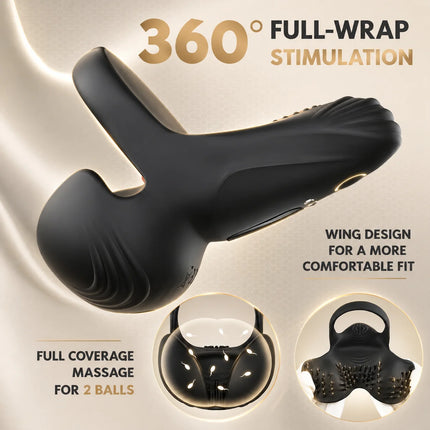 Penis Cock Ring Vibrator Sex Toys for Men Testicle Stimulator with 10 Vibrations Male Adult Supplies Sexy Toy for Couples