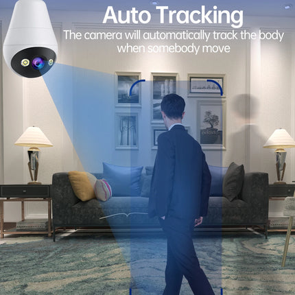 Jooan 2K 3MP WiFi IP Camera E27 Bulb Camera Wireless Baby Monitor AI Tracking night vision Surveillance Camera