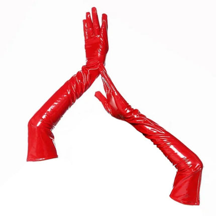 New Women Sexy Lace up Lingerie Bodysuit Patent Leather Mock Neck Body Suit Glossy Zipper Catsuit for Club Pole Dancing Full Set