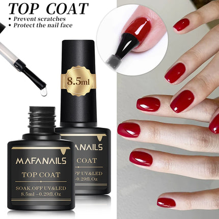 1/2pcs Nail Base Coat&Top Coat Gel Polish Sets 8.5ml Semi-permanent Nail Varnish Rubber Top Coat Base Coat Manicure Function Gel