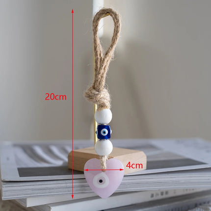 Evil Eye Wall Hanging Nazar House Protection Macrame Decor Rearview Mirror Pendant Lucky Eye Glass Evil Eye Gifts Turkish Eyes