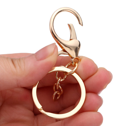 Metal Keychain Kits Metal Key Ring with Jump Rings/Lobster Clasp/Screw Pins Connector Accessories for DIY Jewelry Making
