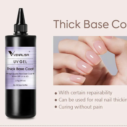 30/60ml VENALISA Diamond Long Wear Top Coat Big Volume Refillment Ultra Glossy Non Wipe Anti Yellowing No Burning Extension Gel
