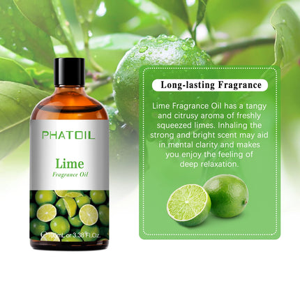 PHATOIL 100ml Aromatherapy Fragrance Oil Coconut & Vanilla Strawberry Cherry Lemon 1/2/3pcs Aroma Oil For Diffuser Candle Making