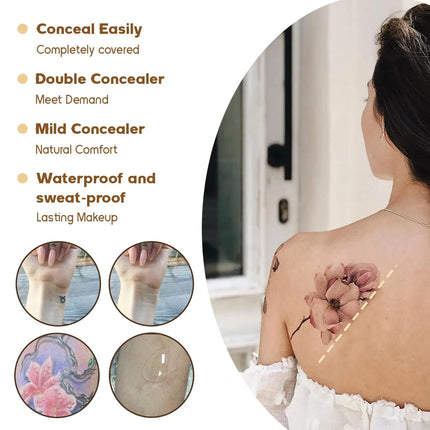 20g Tattoo Concealer Waterproof Lasting Tattoo Cover Cream Body Makeup Cosmetics Tattoo Cover Tool Body Foundation Makeup