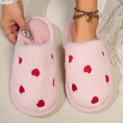 Women's LOVE Slippers Fuzzy Fluffy Memory Foam Slides House Shoes Open Toe Indoor and Outdoor Cute Comfort Living Room Shoes
