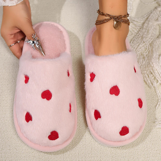 Women's LOVE Slippers Fuzzy Fluffy Memory Foam Slides House Shoes Open Toe Indoor and Outdoor Cute Comfort Living Room Shoes
