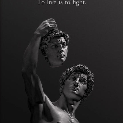Alexander the Great Quote Motivational Wall Art Spartan Warrior Canvas Ancient Greek Poster Bronze Statue Sculpture Room Decor