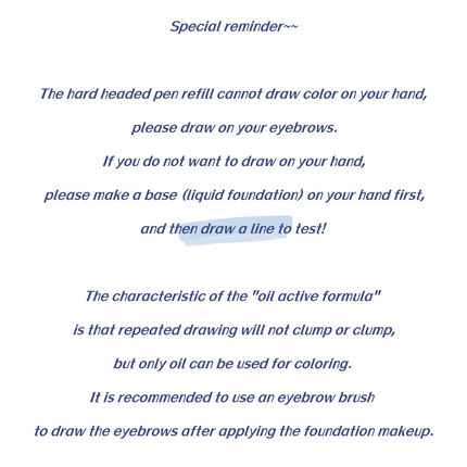 High quality HAOZHUANG pull eyebrow pencil black leather makeup wild line eyebrow pencil hard core flat head pen White pen