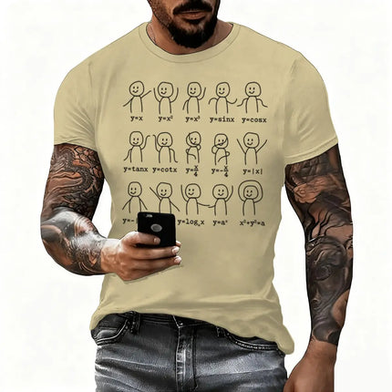 Fun Algebra Print 2026 T-shirts Luminous Style Math Lover Gifts Streetwear Fun Algebra Women Men Short Sleeve T-shirts