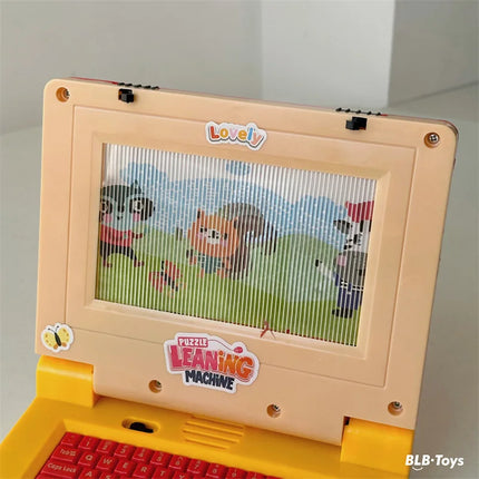 Simulation Laptop Toy Light Music Cartoon Children's Early Education Enlightenment Computer with Mouse Children's Birthday Gift