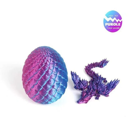3D Printed Dragon Colorful Gem Dragon Figurines Movable Joint Rotatable Articulated Dragon Crafts Desktop Western Action Figure