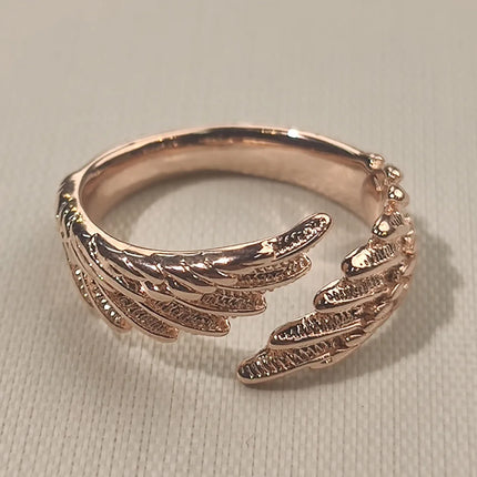 Retro Angel Demon Wings Open Ring for Women Couples Punk Gothic Adjustable Finger Jewelry Accessories Hip Hop Gifts
