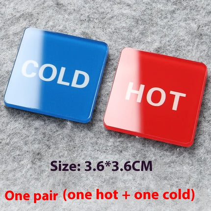 Acrylic Hotel Bathroom Bathroom Faucet Hot and Cold Water Prompt Sign Toilet Hot and Cold Water Logo Sticker