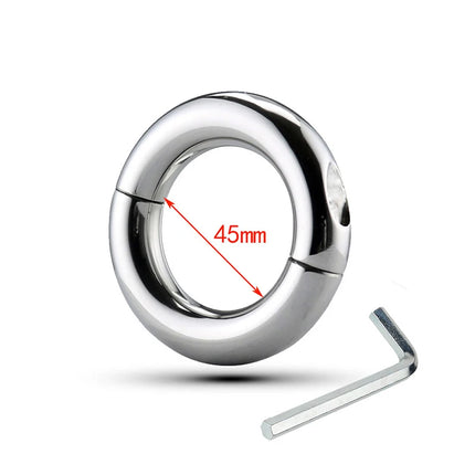 1Pc Heavy Metal Chastity Device Male Scrotum Testis Restraint Ball Stretcher Penis Rings Sex Toy for Men Gay Delay Ejaculation