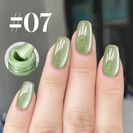 ZH Autumn And Winter Nails Toe Selling Whitening Glass Bead Cat Eye Gel Nail Polish Black Nails Nail Art Grey Cat Eye Nail Glue
