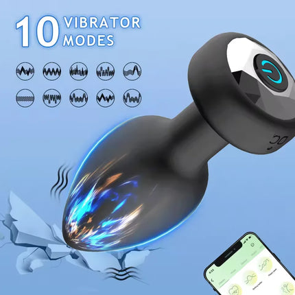 APP Control Anal Plug Vibrator Female Vaginal Masturbator Male Prostate Massager Vibrating Butt Plug Adult Sex Toys for Couples