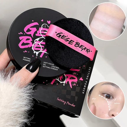 Gege Bear Setting Powder - 20g, Extra Large Size, Oil Control, Transparent, Ideal for Daily Use