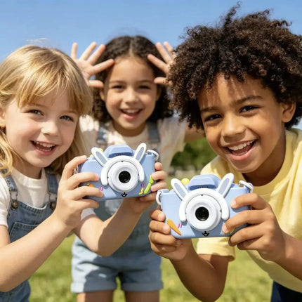 2026 New Arrival Cute Cartoon Dual Lens HD Digital Camera Kids SLR Toy Camera for Children Birthday Holiday Decent Gifts