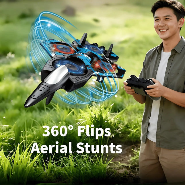 Remote Control Fighter Kids Flying Helicopter RC Hobby Jet Plane 2.4G  Fighter Airplane Toy Drone With Light