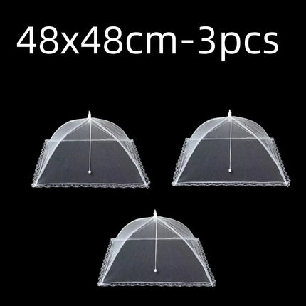 Kitchen Food Cover Foldable Anti Fly Mosquito Mesh Cover Picnic Dinner Table Umbrella Style Tent Cover Kitchen Gadgets