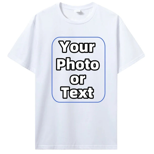 Custom T Shirt Make Your Design Logo Text Cotton Tshirt Personalized Gift Customized Your Design T-shirt Diy Men Women Tees Tops