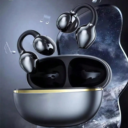 DM08 Clip-on Wireless Bluetooth Headphones, High-fidelity Stereo Headphones for Sports, Gaming & Music