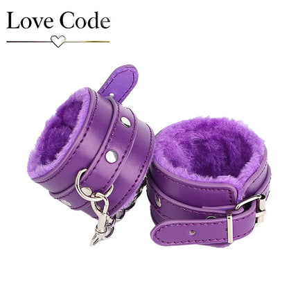 SM Handcuffs Sex Ankle Cuff BDSM Bondage Restraints Soft Plush Handcuff Adult Game 18+  Couple Sextoy Sex Supplies