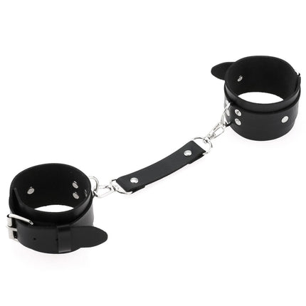 Bondage Wrist Restraints – Fetish Gear, Adjustable PU Leather Handcuffs for Role Play, Couples Adult Toy  HF-0002