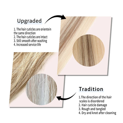 DIYOMO new Korean pure cotton 100% real human hair cotton thread double head double brush feather hair extensions for women