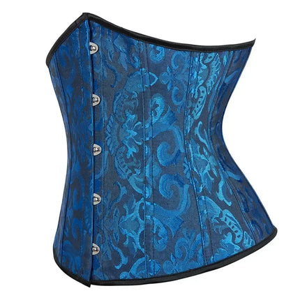 Women Corsets Bustiers Sexy Jacquard Underbust Corset Plastic Bones Korset Basques Shaper Elegant Waist Bustier Top