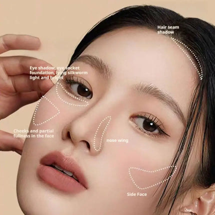 3color Original Repairing Powder Plate Too Cool For School Art ClassBy Rodin Brown Shading Contour For Cheek Nose Facial Makeup