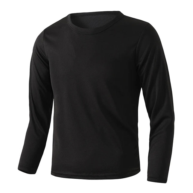 1/5 Set Of 2026 Spring/Summer New Item Youth Solid Color Sports Quick Drying Long Sleeved Casual T-shirt For 13-16 Year Old Boys
