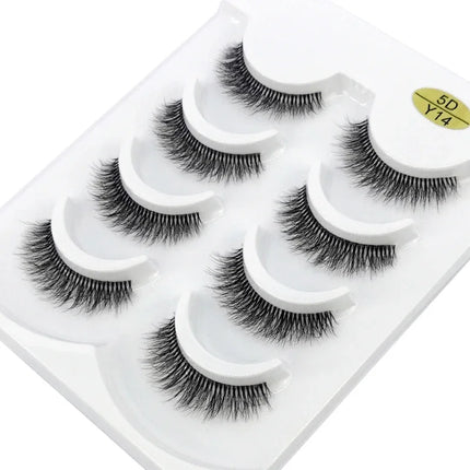 HBZGTLAD 4pairs mink lashes natural long invisible thin band fake lashes transparent terrier soft eyelashes extension Beauty