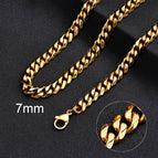 7mm Gold Cuban / 60cm 24inch