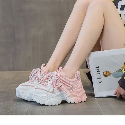 Women's Shoes Casual Shoes Spring Sneakers Platform Woman-shoes Tennis Female Fashion Thick Sole 2024 Roses Trainers Increased I