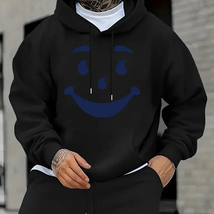 KOURRTER Men's Geometric Pattern Eye and Handprint Flower Hoodie Casual Hoodie Hoodie Youth Handsome Hoodie Autumn/Winter Fashio